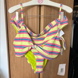 Dippin daisy stripe bikini swim suit